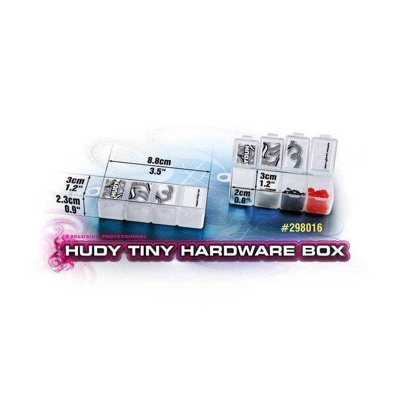 HUDY TINY HARDWARE BOX - 4-COMPARTMENTS - 298016 - HUDY HUDY TINY HARDWARE BOX - 4-COMPARTMENTS - 298016 - HUDY