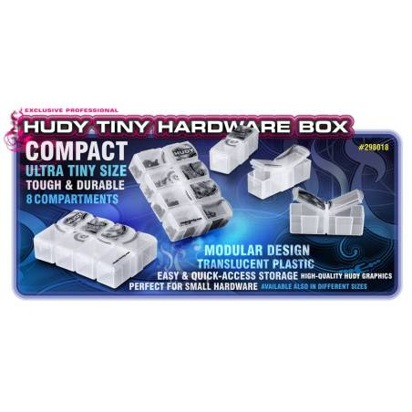 HUDY TINY HARDWARE BOX - 8-COMPARTMENTS - HUDY