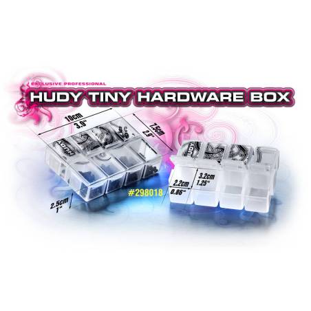 HUDY TINY HARDWARE BOX - 8-COMPARTMENTS - HUDY