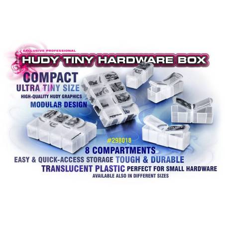 HUDY TINY HARDWARE BOX - 8-COMPARTMENTS - HUDY