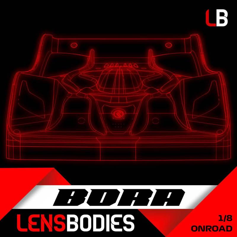 1/8 ONROAD BODY BORA LIGHT WEIGHT - HOT RACE 1/8 ONROAD BODY BORA LIGHT WEIGHT - HOT RACE