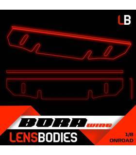 LENSBODIES 1/8 ONROAD RIGIDIFICADOR CARROCERIA CON ALERON