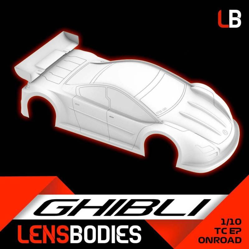 LENSBODIES 1/10 ONROAD CARROCERIA GHIBLI ULTRA LIGHT WEIGHT LENSBODIES 1/10 ONROAD CARROCERIA GHIBLI ULTRA LIGHT WEIGHT