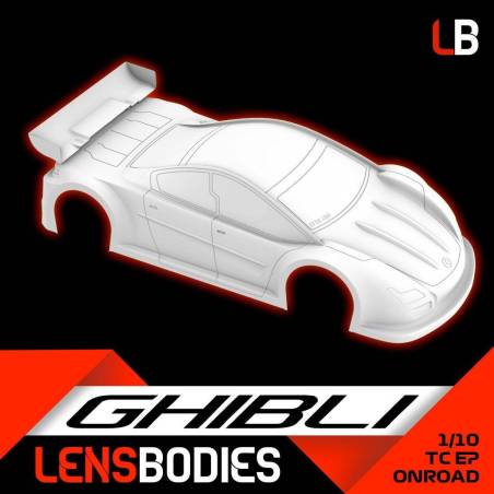 LENSBODIES 1/10 ONROAD CARROCERIA GHIBLI ULTRA LIGHT WEIGHT