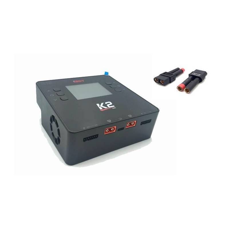 ISDT K2 Dual Charger 2x500W + Conectores ISDT K2 Dual Charger 2x500W + Conectores