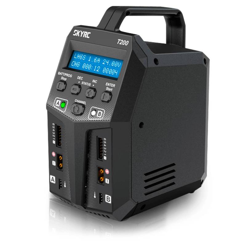 CHARGER T200 DUO LIPO1-6S 12A 2X100W 240VAC/12VDC CHARGER T200 DUO LIPO1-6S 12A 2X100W 240VAC/12VDC