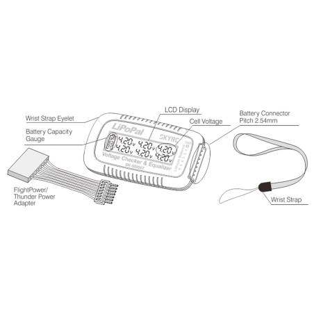 LIPO BATTERY CHECKER & EQUALIZER  - SKYRC - SK500007
