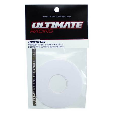 1/8 BUGGY WHEEL STICKER WHITE (x20) - UR0101-W - ULTIMATE