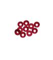 3 mm. ALU. WASHER RED (10 pcs) - UR1501-R - ULTIMATE