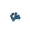 3 mm. ALU. NYLON NUT BLUE (10pcs) - UR1502-A - ULTIMATE