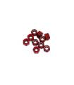 3 mm. ALU. NYLON NUT RED (10pcs) - UR1502-R - ULTIMATE