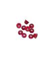 3MM. ALU. NYLON NUT W/FLANGED RED (10pcs) - UR1503-R - ULTIMATE