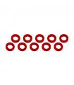 ALUMINUM SHIM (3x6x1mm) RED (10pcs) - UR1505-R - ULTIMATE