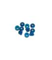 4 mm. ALU. NYLON NUT W/FLANGE BLUE (10 pcs) - UR1513-A - ULTIMATE