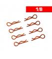 Clips carrosserie 1/8 orange (x8) - ULTIMATE - UR6412-G