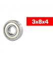 "3x8x4mm ""HS"" METAL SHIELDED BEARING SET (2pcs) - UR7812-2 - ULTIMA