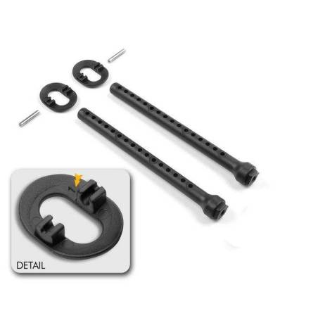 FRONT BODY MOUNT SET +1MM HEIGHT - XRAY