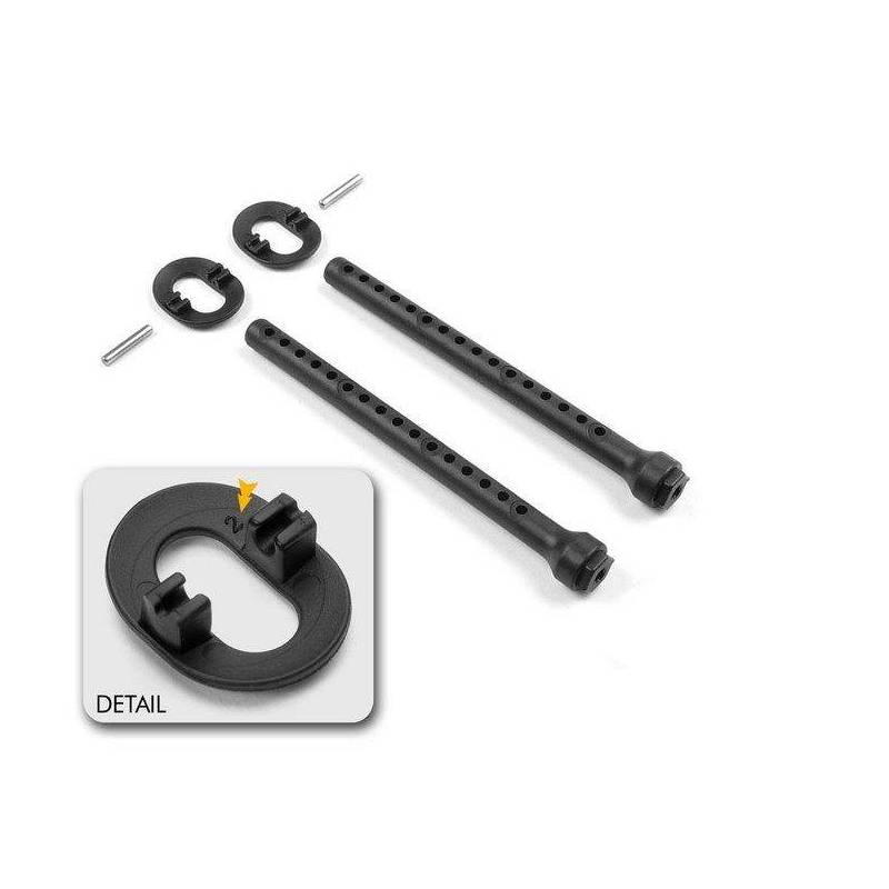 FRONT BODY MOUNT SET +2MM HEIGHT - 301324 - XRAY FRONT BODY MOUNT SET +2MM HEIGHT - 301324 - XRAY