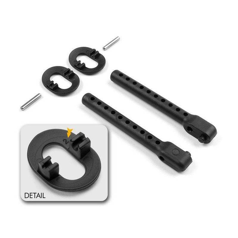REAR BODY MOUNT SET +2MM HEIGHT - 301334 - XRAY REAR BODY MOUNT SET +2MM HEIGHT - 301334 - XRAY
