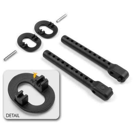 REAR BODY MOUNT SET +2MM HEIGHT - XRAY