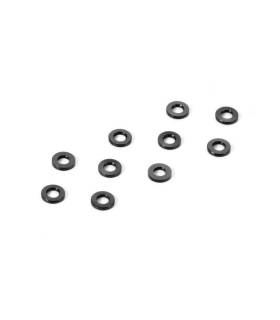 ALU SHIM 3x6x0.5MM - BLACK (10) - XRAY