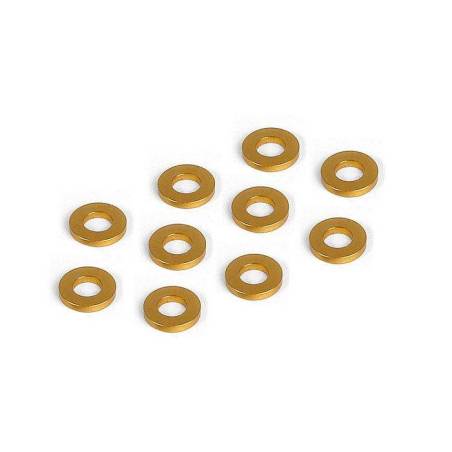 ALU SHIM 3x6x1.0MM - ORANGE (10) - XRAY