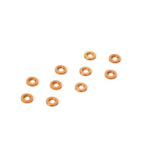 ALU SHIM 3x6x0.5MM - ORANGE (10) - 303121-O - XRAY