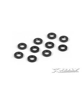 ALU SHIM 3x6x1.0MM - BLACK (10) - 303122-K - XRAY