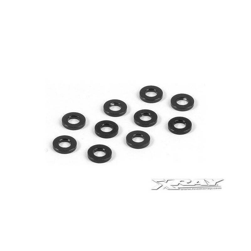 ALU SHIM 3x6x1.0MM - BLACK (10) - XRAY ALU SHIM 3x6x1.0MM - BLACK (10) - XRAY
