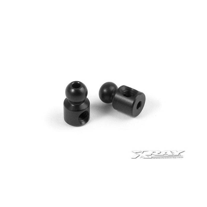 ALU 4.9MM BALL END - BLACK (2) - XRAY ALU 4.9MM BALL END - BLACK (2) - XRAY