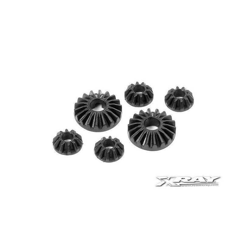 COMPOSITE GEAR DIFF BEVEL & SATELLITE GEARS (2+4) - XRAY COMPOSITE GEAR DIFF BEVEL & SATELLITE GEARS (2+4) - XRAY