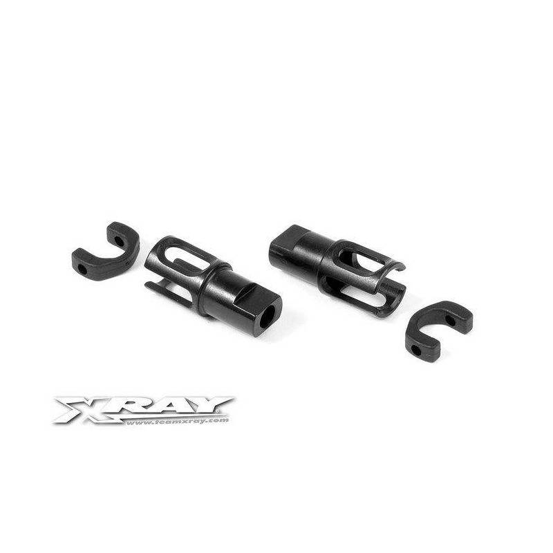 STEEL SOLID AXLE DRIVESHAFT ADAPTERS - HUDY SPRING STEEL™ (2) - XRAY STEEL SOLID AXLE DRIVESHAFT ADAPTERS - HUDY SPRING STEEL™ (2) - XRAY