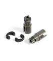 ALU SOLID AXLE DRIVESHAFT ADAPTERS - HARD COATED (2) - 305136 - XRAY