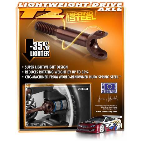 DRIVE AXLE - LIGHTWEIGHT - HUDY SPRING STEEL™ - 305341 - XRAY