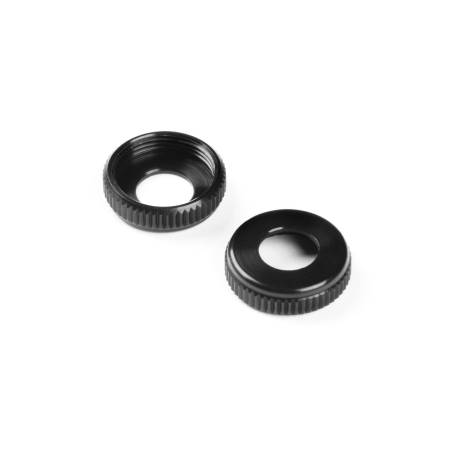 XLP ALU CAP FOR SHOCK BODY - BLACK (2) - XRAY