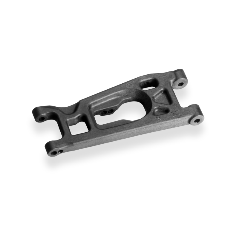 SUSP. ARM FRONT - LOW SHOCK MOUNTING - LOWER RIGHT - GRAPHITE - XRAY SUSP. ARM FRONT - LOW SHOCK MOUNTING - LOWER RIGHT - GRAPHITE - XRAY