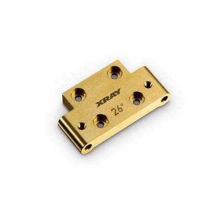 BRASS 46G FRONT LOWER ARM MOUNT 26° KICK-UP - XRAY