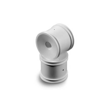 STADIUM TRUCK WHEEL AERODISK WITH 12MM HEX - WHITE (2) - XRAY