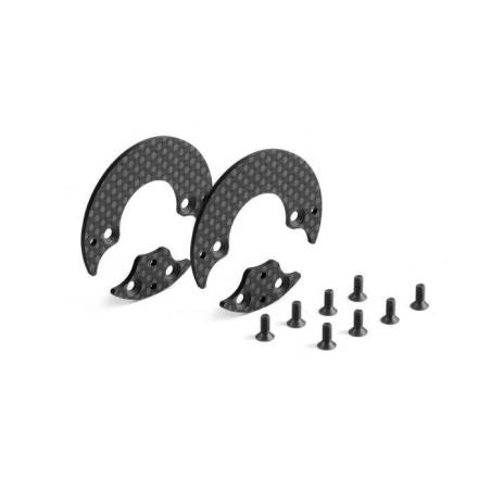 GRAPHITE REAR AERODYNAMIC DISC 1.6MM - LEFT+RIGHT - SET - XRAY