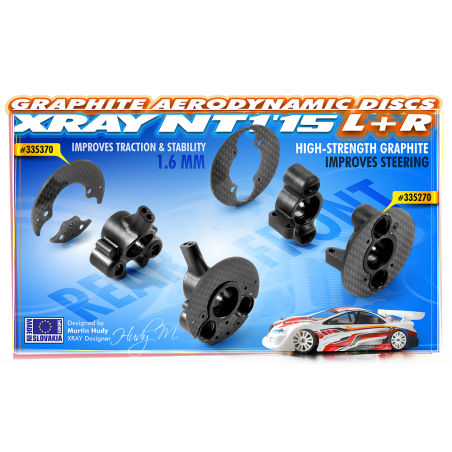 GRAPHITE FRONT AERODYNAMIC DISC 1.6MM - LEFT+RIGHT - SET - 335270 - X