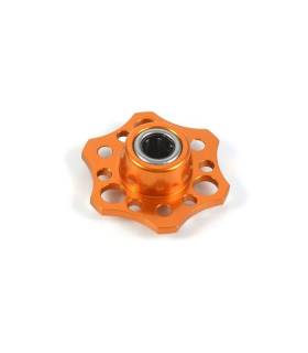 LIGHTWEIGHT DRIVE FLANGE WITH ONE-WAY BEARING - ALU 7075 T6 - ORANGE-