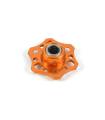 LIGHTWEIGHT DRIVE FLANGE WITH ONE-WAY BEARING - ALU 7075 T6 - ORANGE-