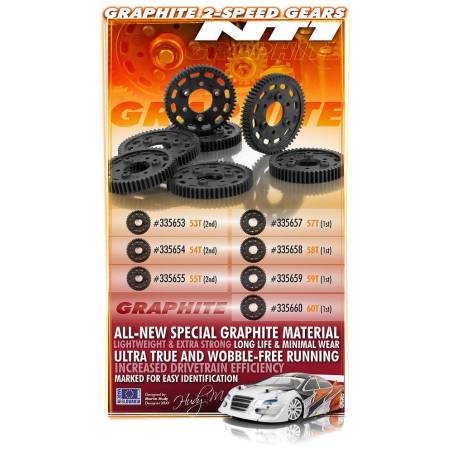 GRAPHITE 2-SPEED GEAR 53T (2nd) - 335653 - XRAY