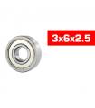 "3x6x2.5mm ""HS"" METAL SHIELDED BEARING SET (2pcs) - UR7810-2 - ULTI