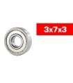 "3x7x3mm ""HS"" METAL SHIELDED BEARING SET (2pcs) - UR7814-2 - ULTIMA