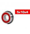 "5x10x4mm FLANGED ""HS"" RUBBER SEALED BEARING SET (10pcs) - UR7833 -