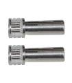 GRIP BULLET CONNECTORS SILVER 5mm x 14mm (2)