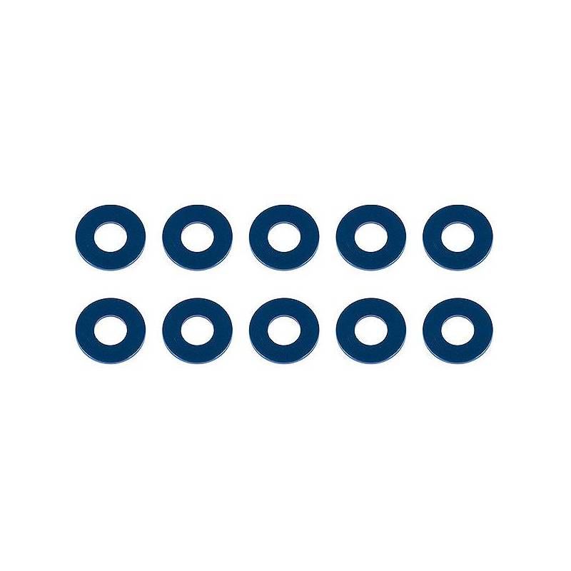 WASHERS 7.8 x 3.5 x 0.5mm BLUE ALU (10) WASHERS 7.8 x 3.5 x 0.5mm BLUE ALU (10)
