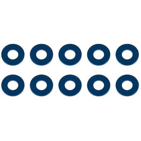 WASHERS 7.8 x 3.5 x 0.5mm BLUE ALU (10)