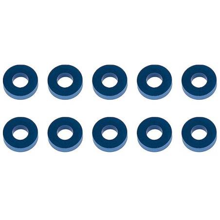 WASHERS 7.8 x 3.5 x 2.0mm BLUE ALU (10) - ASSOCIATED - 31389